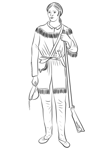 Davy Crockett Coloring Page